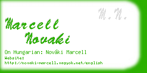 marcell novaki business card